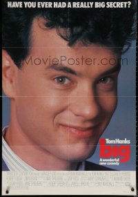 6h0659 BIG 1sh 1988 great close-up image of wacky Tom Hanks who has a really big secret!