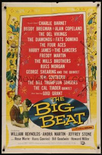 6h0660 BIG BEAT 1sh 1958 early blues & rock and roll artists including Fats Domino!