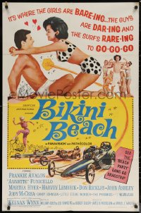 6h0664 BIKINI BEACH 1sh 1964 Frankie Avalon, Annette Funicello, sexy Martha Hyer!