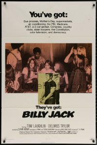 6h0666 BILLY JACK 1sh 1971 Tom Laughlin, Delores Taylor, most unusual boxoffice success ever!