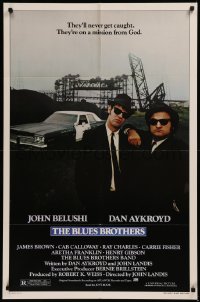 6h0688 BLUES BROTHERS 1sh 1980 John Belushi & Dan Aykroyd are on a mission from God!