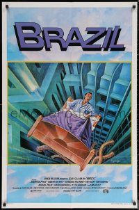 6h0697 BRAZIL int'l 1sh 1985 Terry Gilliam, cool totally different sci-fi fantasy art!