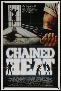 6h0733 CHAINED HEAT 1sh 1983 Linda Blair, 2000 chained women stripped of everything they had!