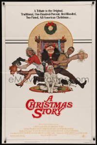 6h0743 CHRISTMAS STORY NSS style 1sh 1983 best classic Christmas movie, art by Robert Tanenbaum!