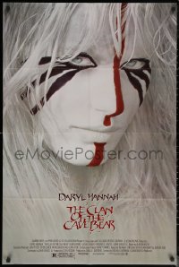 6h0748 CLAN OF THE CAVE BEAR 1sh 1986 fantastic close-up image of Daryl Hannah in tribal make up!