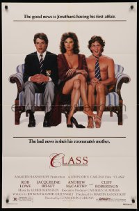 6h0750 CLASS 1sh 1983 Solie art of Rob Lowe, Jacqueline Bisset, & naked McCarthy!