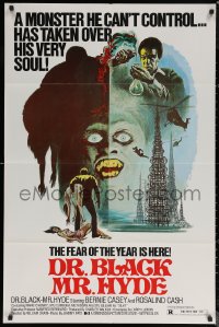 6h0827 DR BLACK MR HYDE 1sh 1976 Bernie Casey, black sci-fi horror, fear of the year is here!