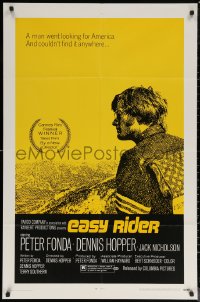 6h0839 EASY RIDER 1sh 1969 Peter Fonda, motorcycle biker classic directed by Dennis Hopper!