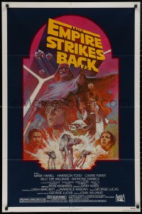 6h0850 EMPIRE STRIKES BACK NSS style 1sh R1982 George Lucas sci-fi classic, cool artwork by Tom Jung!