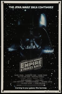 6h0851 EMPIRE STRIKES BACK NSS style advance 1sh 1980 George Lucas classic, Vader in space!