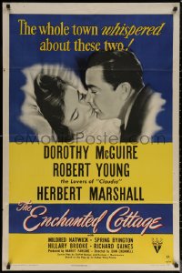 6h0854 ENCHANTED COTTAGE 1sh 1945 Dorothy McGuire & Robert Young live in a fantasy world!