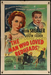 6h1107 MAN WHO LOVED REDHEADS English 1sh 1955 Moira Shearer, John Justin & Roland Culver!
