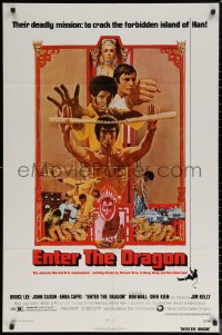 6h0856 ENTER THE DRAGON 1sh 1973 Bruce Lee classic, the movie that made him a legend!