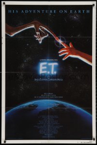 6h0835 E.T. THE EXTRA TERRESTRIAL 1sh 1983 Steven Spielberg, Alvin art, continuous release!