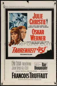 6h0866 FAHRENHEIT 451 1sh 1967 Francois Truffaut, Julie Christie, Oskar Werner, Ray Bradbury!