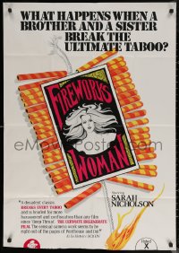 6h0876 FIREWORKS WOMAN 1sh 1975 Wes Craven, what happens when a brother & sister break taboo?
