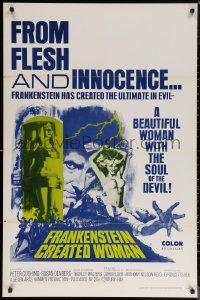 6h0900 FRANKENSTEIN CREATED WOMAN 1sh 1967 Peter Cushing, Susan Denberg had the soul of the Devil!