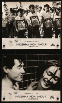 6h0103 HIROSHIMA MON AMOUR 2 French LCs 1960 Alain Resnais classic, Emmanuelle Riva, Eiji Okada