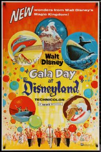 6h0917 GALA DAY AT DISNEYLAND 1sh 1960 art of Matterhorn & other new attractions at the theme park!