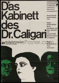 6h0192 CABINET OF DR CALIGARI German R1960s Conrad Veidt, very strange art by Blase!