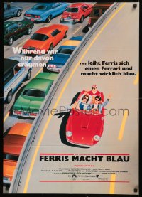 6h0200 FERRIS BUELLER'S DAY OFF German 1986 John Hughes, different art of cast in Ferrari!