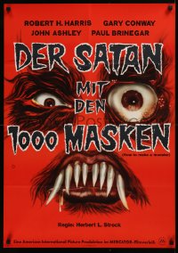 6h0210 HOW TO MAKE A MONSTER German 1962 best artwork of the gruesome man-made creature!
