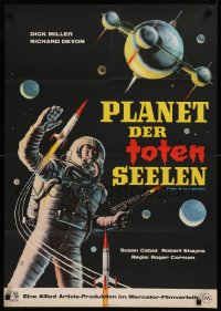 6h0252 WAR OF THE SATELLITES German 1963 the ultimate in scientific monsters, cool astronaut art!