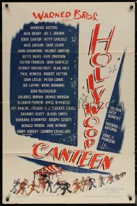 6h0985 HOLLYWOOD CANTEEN 1sh 1944 Warner Bros. all-star musical comedy directed by Delmer Daves!