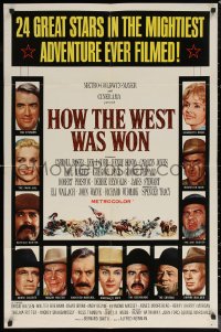 6h0995 HOW THE WEST WAS WON 1sh 1964 John Ford, 24 great stars in mightiest adventure!