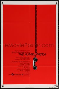 6h0997 HUMAN FACTOR 1sh 1980 Otto Preminger, cool art of hanging telephone by Saul Bass!
