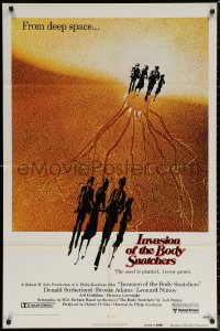 6h1018 INVASION OF THE BODY SNATCHERS advance 1sh 1978 Philip Kaufman sci-fi, no book logo design!