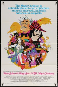 6h1100 MAGIC CHRISTIAN 1sh 1970 art of Peter Sellers, Ringo & sexy Raquel Welch by Ellescas!