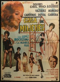 6h0141 HOUSE OF WOMEN Mexican poster 1966 Dolores del Rio, Elsa Aguirre, Rosa Maria Vasquez, sexy !