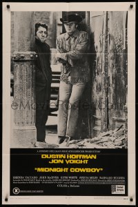 6h1124 MIDNIGHT COWBOY 1sh 1969 Dustin Hoffman, Jon Voight, John Schlesinger classic, X-rated!