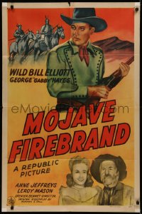 6h1135 MOJAVE FIREBRAND 1sh 1944 crime flourishes until Wild Bill takes over & routs the villains!