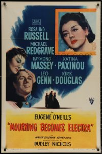6h1144 MOURNING BECOMES ELECTRA style B 1sh 1948 Rosalind Russell & her mother love the same man!