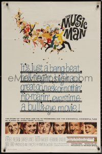 6h1152 MUSIC MAN 1sh 1962 Robert Preston, Shirley Jones, art of parade, classic musical!