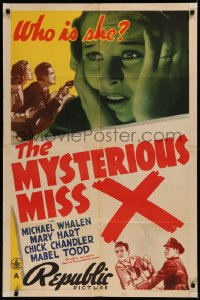 6h1158 MYSTERIOUS MISS X 1sh 1939 great images of Michael Whalen, Lynne 'Mary Hart' Roberts!
