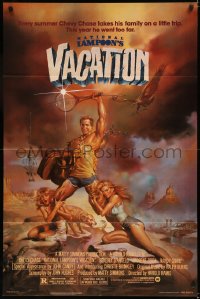 6h1165 NATIONAL LAMPOON'S VACATION NSS style 1sh 1983 Chevy Chase and cast by Boris Vallejo!