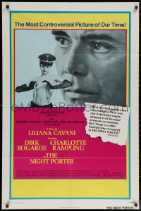 6h1176 NIGHT PORTER 1sh 1974 Il Portiere di notte, Bogarde, topless Charlotte Rampling in Nazi hat!