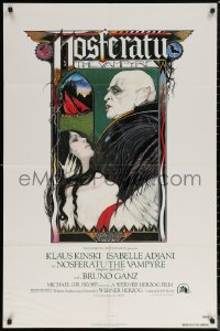 6h1188 NOSFERATU THE VAMPYRE 1sh 1979 Werner Herzog, Palladini art of vampire Klaus Kinski!