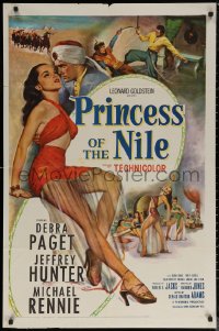 6h1256 PRINCESS OF THE NILE 1sh 1954 sexy Debra Paget is temptress of the ages, Jeffrey Hunter!