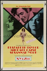 6h1542 X Y & ZEE 1sh 1971 Elizabeth Taylor, Michael Caine, Susannah York, Zee & Co.