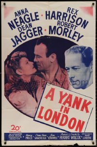 6h1543 YANK IN LONDON 1sh 1946 Anna Neagle, Rex Harrison & Dean Jagger live in Grosvenor Square!