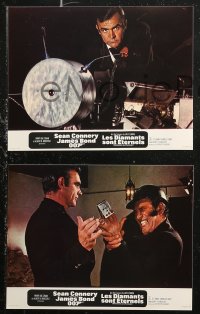 6h0052 DIAMONDS ARE FOREVER 9 French LCs 1971 Sean Connery as James Bond 007, Jill St. John!