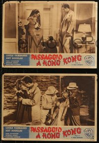6h0118 PASSAGE FROM HONG KONG set of 5 Italian 10x14 pbustas 1948 Lucile Fairbanks, Douglas Kennedy