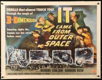 6j0053 IT CAME FROM OUTER SPACE linen style A 1/2sh 1953 Ray Bradbury, Jack Arnold classic 3D sci-fi!