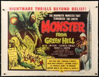 6j0055 MONSTER FROM GREEN HELL linen 1/2sh 1957 art of the mammoth monster that terrorized the Earth!