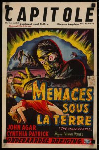 6k0155 MOLE PEOPLE Belgian 1956 from a lost age, horror crawls from the depths of the Earth!
