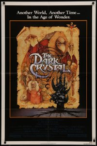 6k0089 DARK CRYSTAL 1sh 1982 Jim Henson & Frank Oz, incredible Richard Amsel fantasy art!